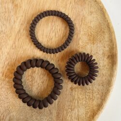 Sterke Siliconen Haarwokkels (set van 3), haaraccessoire, haaraccessoires webshop, online shop, bruidssieraden, haarsieraden bruid, haarsieraad, anisa bieze hairstyling, scrunchies, the hair & makeup room, mooie,