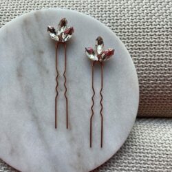 Haarspeld leave met steentjes, haarsieraden bruiloft, bruid, webshop haar accessoires, bruidssieraden, online kopen, shop, shoppen