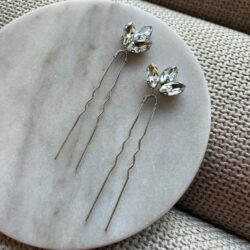 Haarspeld leave met steentjes, haarsieraden bruiloft, bruid, webshop haar accessoires, bruidssieraden, online kopen, shop, shoppen