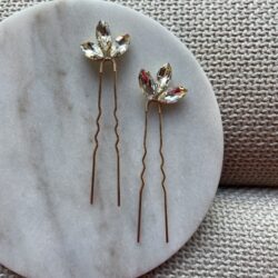 Haarspeld leave met steentjes, haarsieraden bruiloft, bruid, webshop haar accessoires, bruidssieraden, online kopen, shop, shoppen